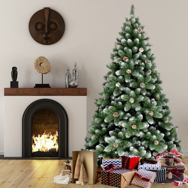 Leroymerlin Albero di Natale con Pigne e Punte Innevate ACQUAVERDE (Altezza 210 cm 1298 Rami) Vendita Economica
