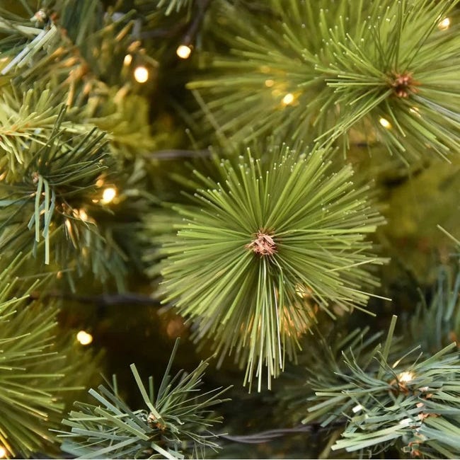 Leroymerlin Albero di Natale ARTIFICIALE JUSTIN in stile americano con tre tipologie di foglie pieno e folto - H210 cm 1381 rami Qualità