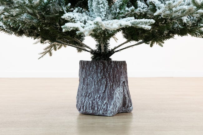 Leroymerlin BOP Albero di Natale Innevato NewArtemide 240 cm con Base Tronco Incorporata Fogliame in PE Real Touch e PVC Borsa Omaggio Apertura ad Ombrello Spedizione Gratuita