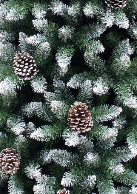 Leroymerlin Albero di Natale artificiale innevato Norway verde H 240 cm x Ø 132 cm Soddisfazione Garantita