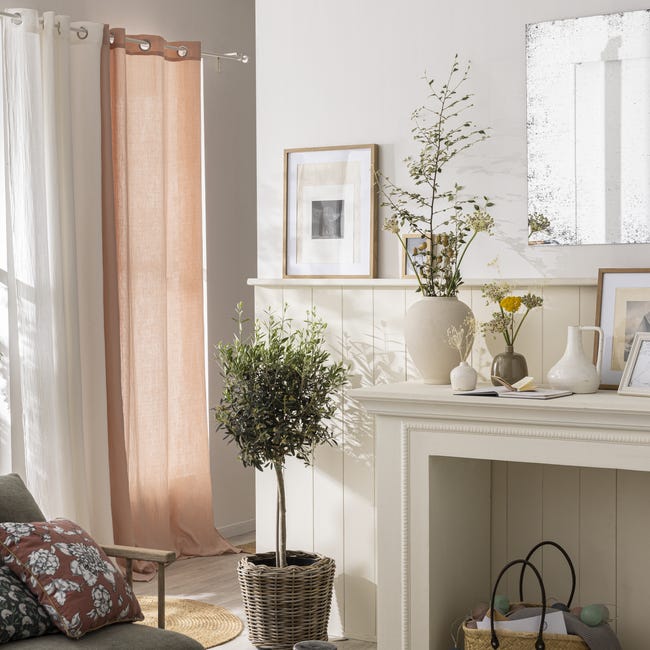 Leroymerlin Tenda INSPIRE Suzan white 0 bianco occhiello 140x280 cm Qualità Garantita
