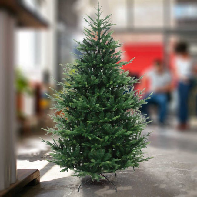 Leroymerlin Rockefeller - Albero di Natale effetto realistico in PE e PVC ø157x240H 3423 rami Prezzo Ridotto