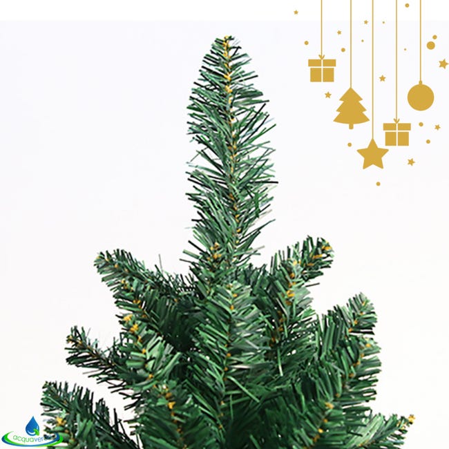 Leroymerlin Albero di Natale Artificiale Folto e Realistico Rami con Apertura ad Ombrello Ignifugo In PVC con Base in Metallo (Altezza 210 cm 1780 Rami) Sconto
