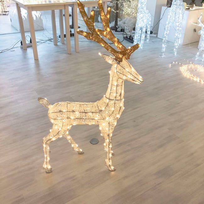 Leroymerlin Renna 3D 200 lampadine bianco caldo H 105 cm Offerta