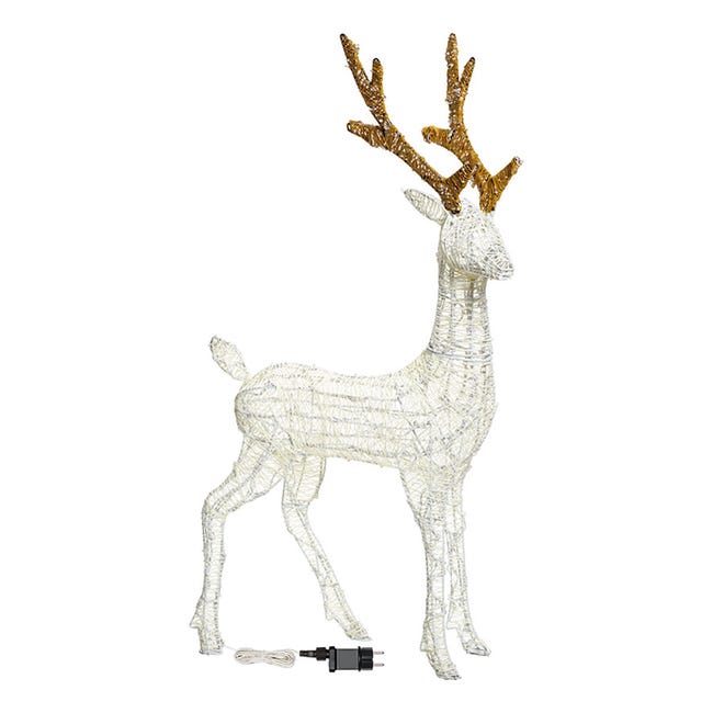 Leroymerlin Renna 3D 200 lampadine bianco caldo H 105 cm Offerta