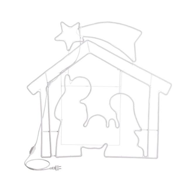 Leroymerlin Figura natalizia Presepe luminoso 1320 lampadine bianco caldo H 115 cm Vendita Economica