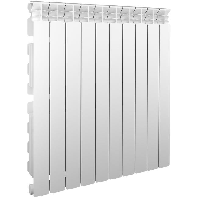 Leroymerlin Radiatore acqua calda EQUATION ALURAD in alluminio 10 elementi interasse 800 mm bianco