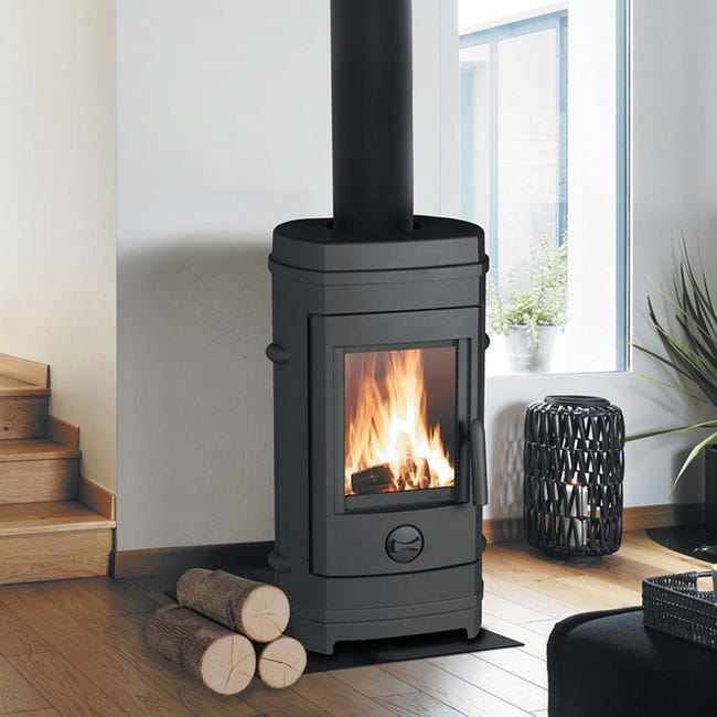 Leroymerlin Stufa a legna INVICTA Remilly 7 kW antracite