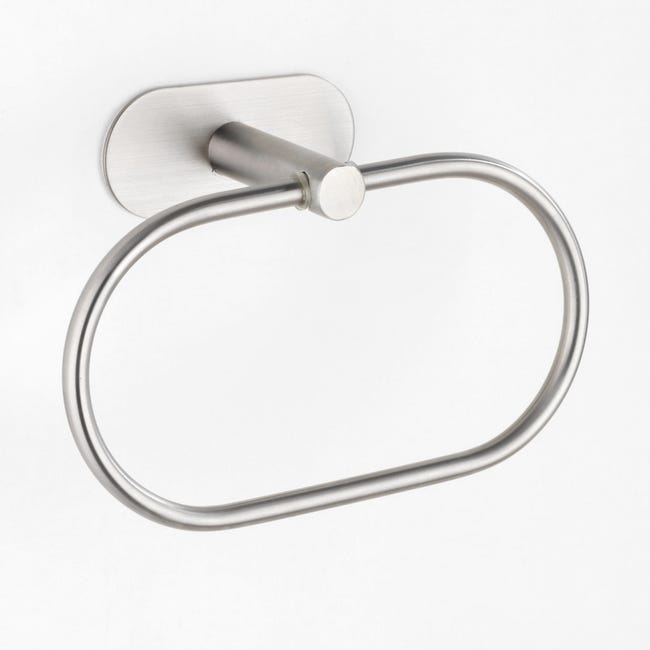 Leroymerlin Porta salviette ad anello Orea Matt cromo spazzolato L 20.5 cm Pezzi Unici