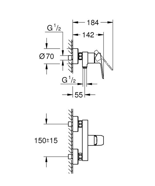 Leroymerlin Rubinetto per doccia miscelatore monocomando Clova Pulse cromo lucido GROHE Acquista Ora