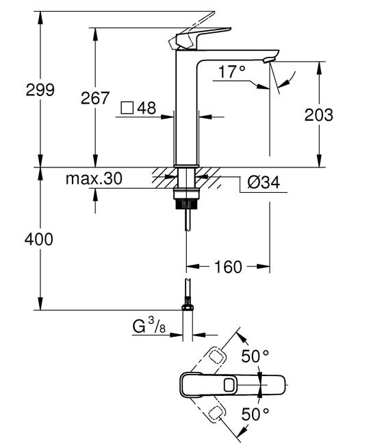 Leroymerlin Rubinetto per lavabo Clova Pulse nero spazzolato opaco GROHE Sottocosto