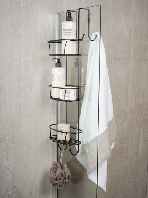 Leroymerlin Organizer per doccia per porta doccia Spider xxl nero opaco Vendita Economica