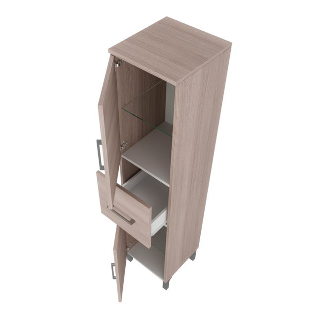 Leroymerlin Colonna per mobile bagno SYMOA 1 cassetto 2 ante P 33.5 x L 31.5 x H 148 cm rovere naturale legno Italia