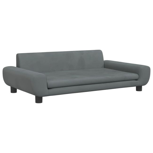 Leroymerlin vidaXL Lettino per Cani Grigio Scuro 100x54x33 cm in Velluto Soddisfazione Garantita