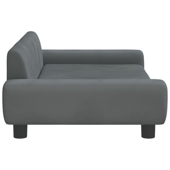 Leroymerlin vidaXL Lettino per Cani Grigio Scuro 100x54x33 cm in Velluto Soddisfazione Garantita