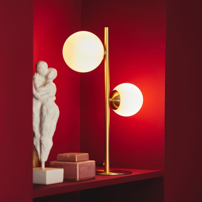 Leroymerlin Lampada da tavolo glamour Callas 2xG9 INSPIRE Sottocosto