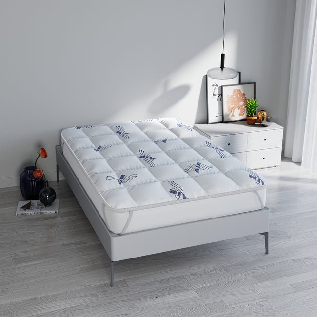 Leroymerlin TOPPER AIR TRASPIRANTE CON ELASTICI SOFFIETTO 3 CM SINGOLO 80x195 cm