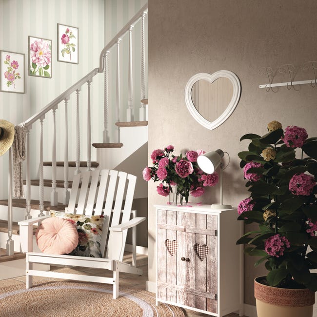 Leroymerlin Specchio cuore in pvc bianco 40 x 45 cm Pezzi Unici
