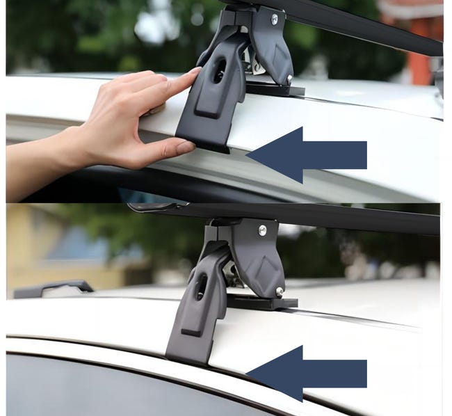 Leroymerlin Rebeca Shop® Barre Da Tetto Portapacchi Universali Con Serratura Antifurto Nero Adatte Per Auto Con Tetto Liscio Senza Barre Longitudinali 130cm Spedizione Gratuita