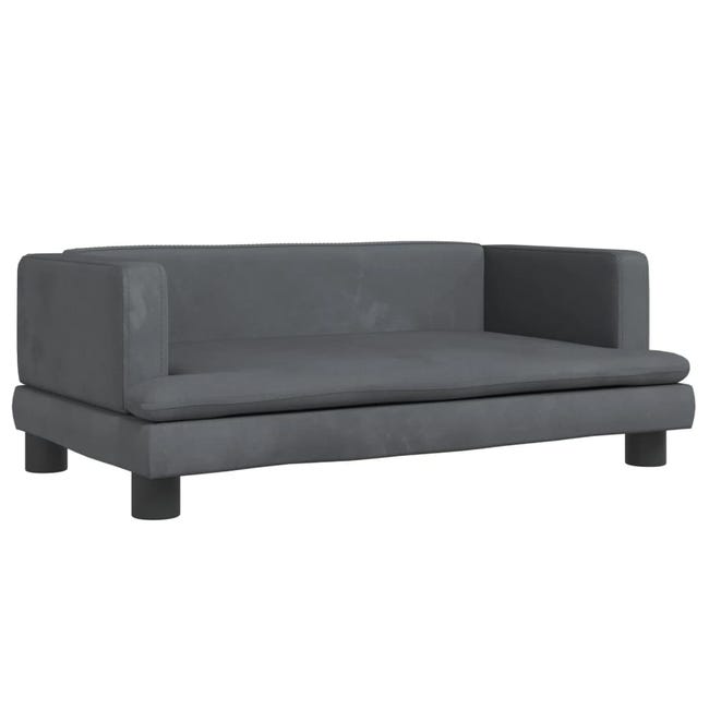 Leroymerlin vidaXL Lettino per Cani Grigio Scuro 80x45x30 cm in Velluto Soddisfazione Garantita
