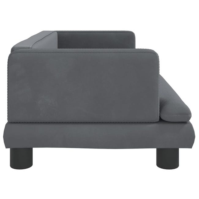 Leroymerlin vidaXL Lettino per Cani Grigio Scuro 80x45x30 cm in Velluto Soddisfazione Garantita