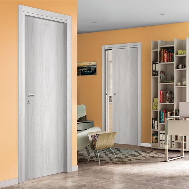 Leroymerlin Porta battente Marben olmo chiaro L 80 x H 210 cm reversibile Affare Del Giorno