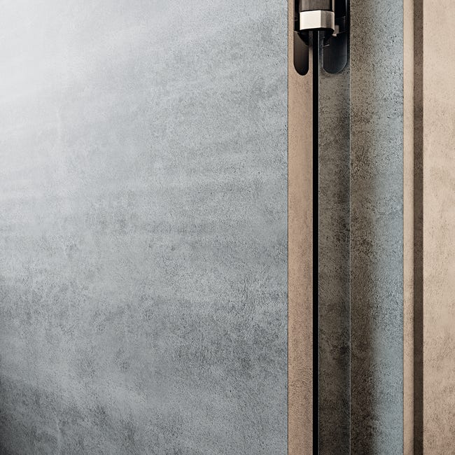 Leroymerlin Porta battente Beton grigio L 80 x H 210 cm reversibile Sconto