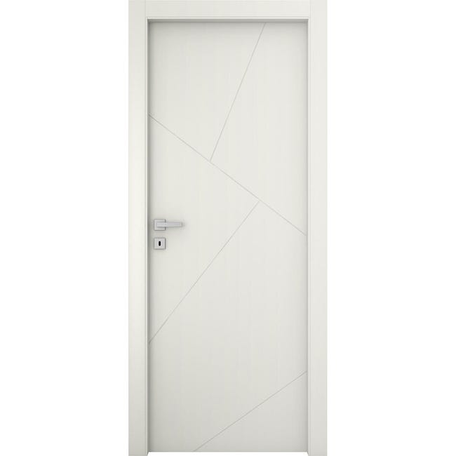 Leroymerlin Porta tamburata battente Oblique bianco L 70 x H 210 cm reversibile Offerta