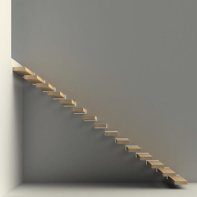 Leroymerlin Gradino Wall in legno bianco L 900 mm H 300 mm Saldi