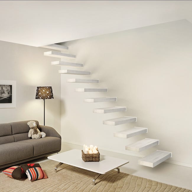 Leroymerlin Gradino Wall in legno bianco L 900 mm H 300 mm Saldi