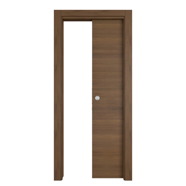 Leroymerlin Porta tamburata scorrevole Stenophylla marrone L 70 x H 210 cm reversibile Hotsell