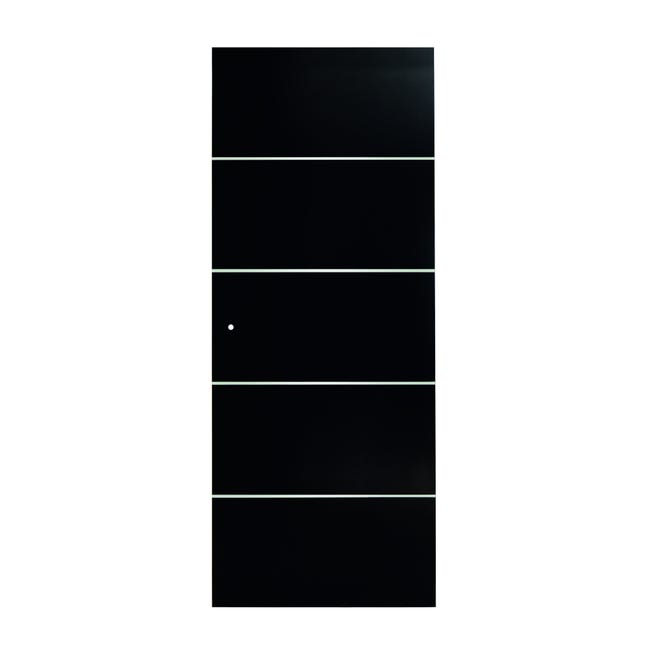 Leroymerlin Anta per porta scorrevole ARTENS Miami in cristallo nero L 86 x H 215 cm