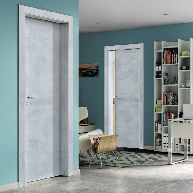 Leroymerlin Porta scorrevole Cemento cemento grigio L 70 x H 210 cm reversibile 2025