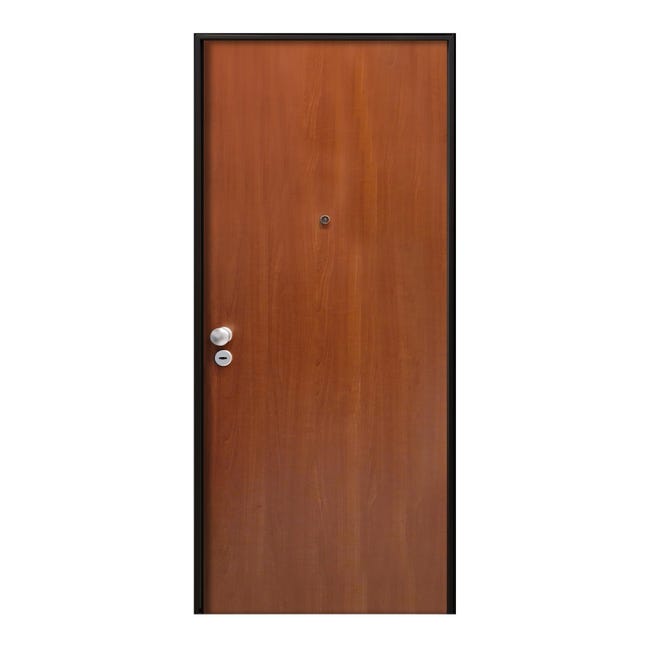 Leroymerlin Porta blindata MASTER First L 85 x H 210 cm noce apertura destra Italy