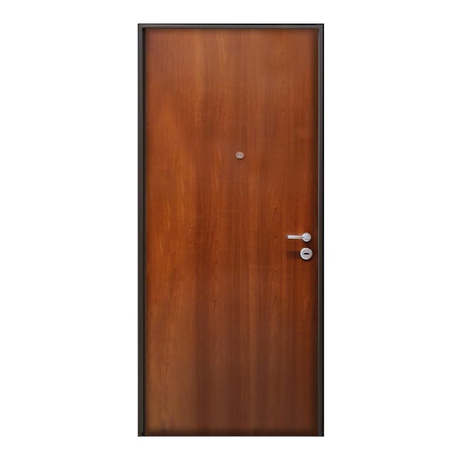 Leroymerlin Porta blindata MASTER First L 85 x H 210 cm noce apertura destra Italy