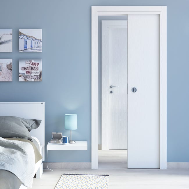 Leroymerlin Porta scorrevole Renoir bianco L 80 x H 210 cm reversibile Italia