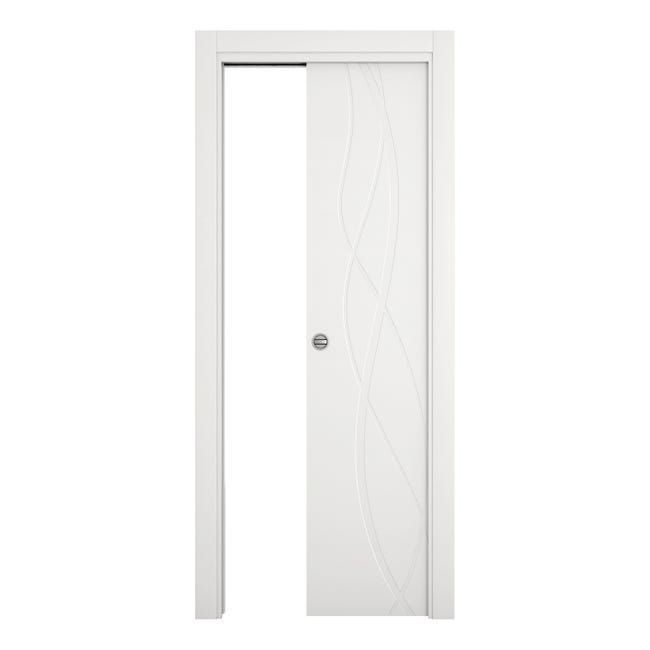 Leroymerlin Porta tamburata scorrevole Dna bianco L 70 x H 210 cm reversibile 2025