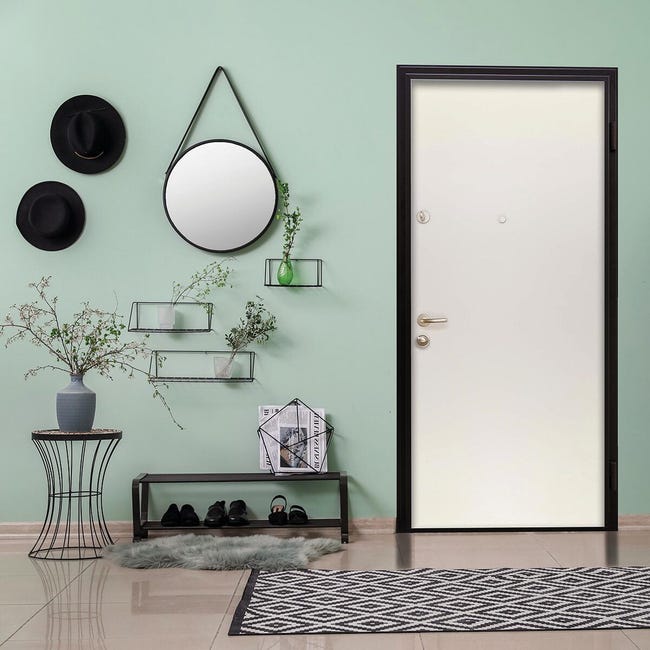 Leroymerlin Porta blindata MASTER Square L 80 x H 200 cm bianco apertura sinistra In Linea