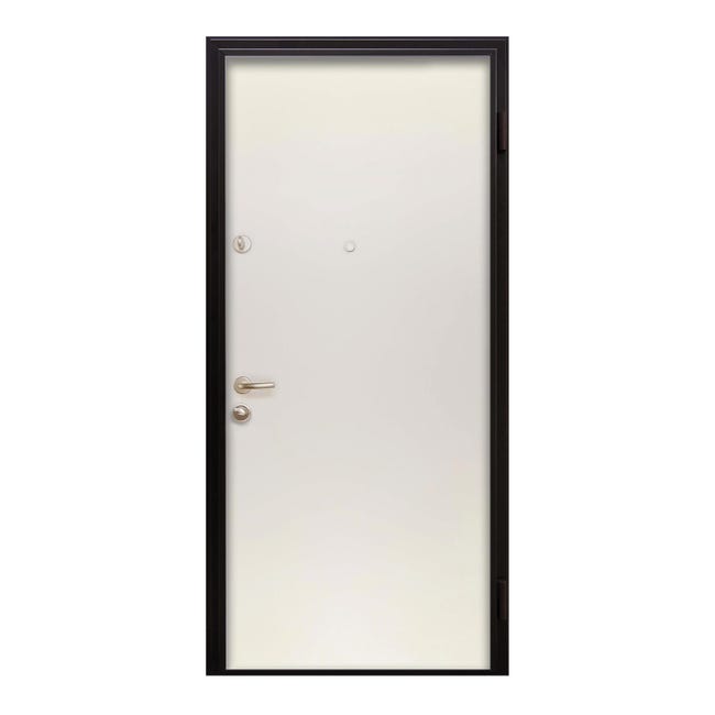 Leroymerlin Porta blindata MASTER Square L 80 x H 200 cm bianco apertura sinistra In Linea