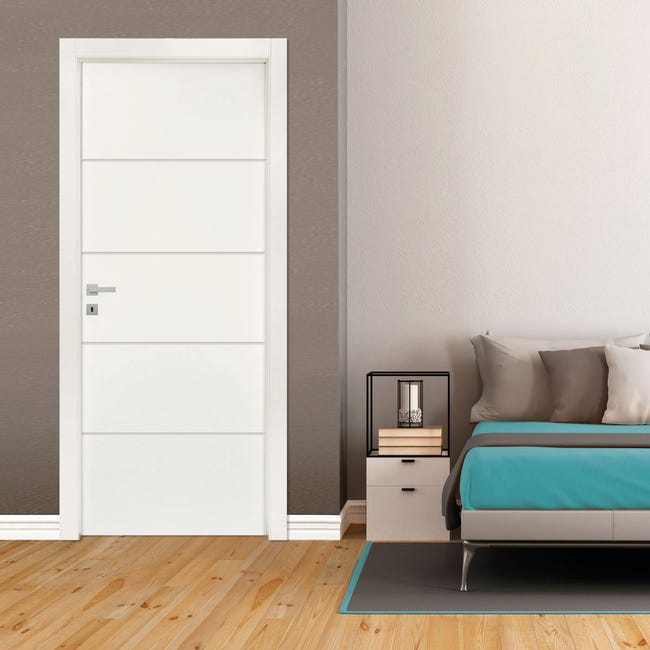 Leroymerlin Porta battente Fourlines bianco L 80 x H 210 cm reversibile