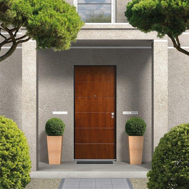 Leroymerlin Porta blindata MASTER Service L 90 x H 210 cm noce/bianco apertura destra Consegna Veloce