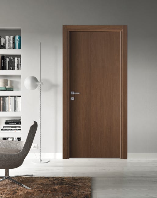 Leroymerlin Porta battente Noix noce L 70 x H 210 cm reversibile Affare Del Giorno