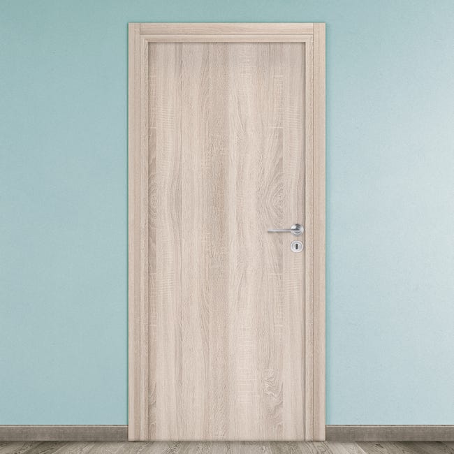 Leroymerlin Porta battente Brush rovere L 80 x H 210 cm reversibile