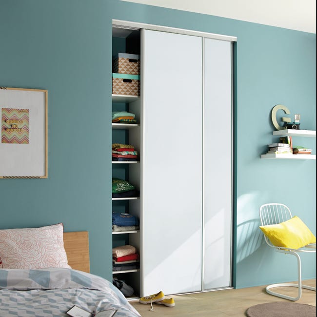 Leroymerlin Kit anta scorrevole con binario Philadelphia 2 ante bianco L 120 x H 270 cm