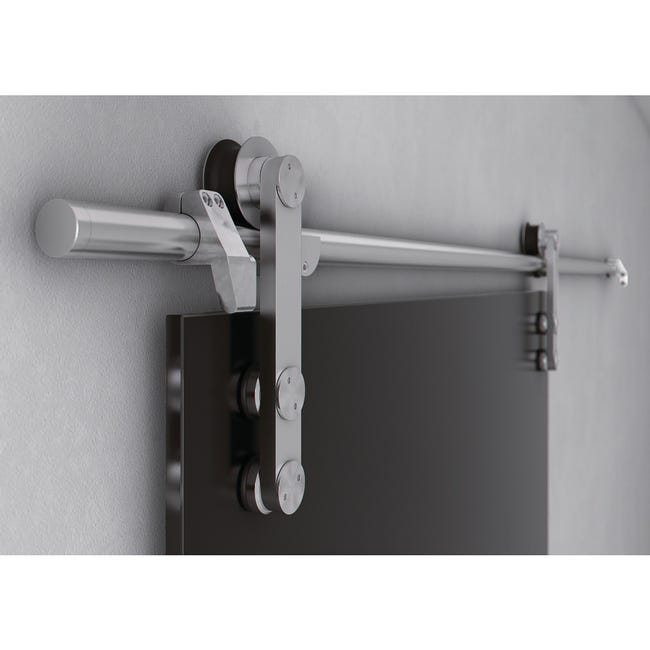 Leroymerlin Sistema scorrevole Lux grigio per anta in vetro L 2 m