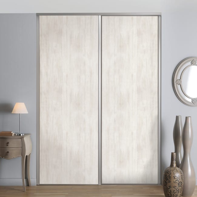 Leroymerlin Kit anta scorrevole con binario OPTIMUM Baltimora 2 ante larice L 180 x H 270 cm