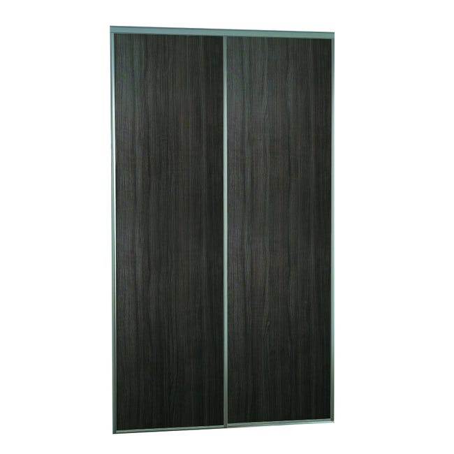 Leroymerlin Kit anta scorrevole con binario Florida 2 ante marrone L 120 x H 270 cm In Saldo
