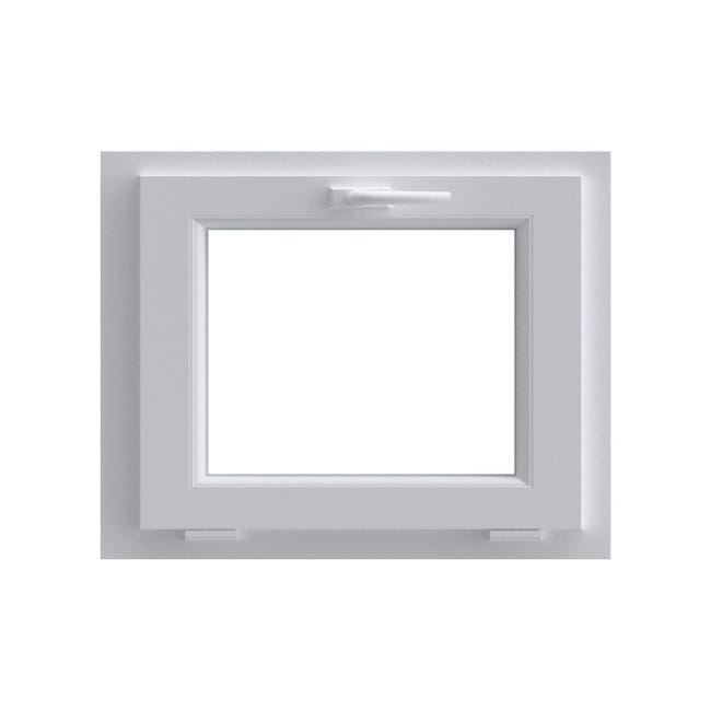 Leroymerlin Finestra in PVC bianco L 80 x H 60 cm 1 anta ribaltabile