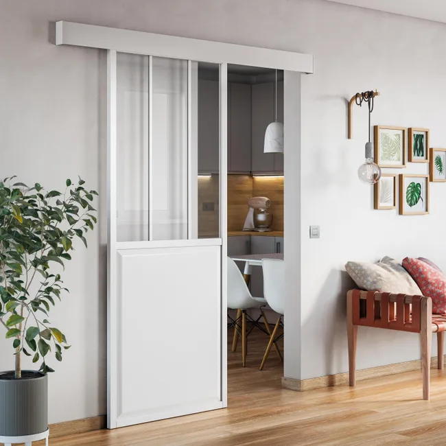 Leroymerlin Sistema scorrevole Atelier bianco per anta in legno e metallo L 1 86 m Moda