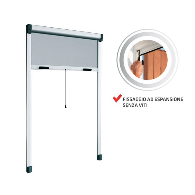 Leroymerlin Zanzariera avvolgibile MEDAL Bazar per portafinestra L 140 x H 250 cm bianco In Linea